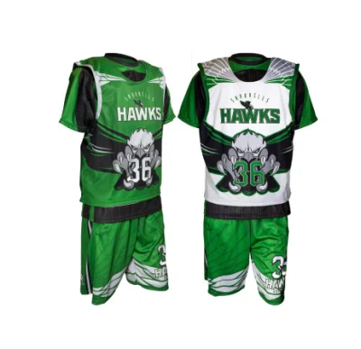 Benutzerdefinierte Reversible kein MOQ personalisierte Logo Sublimation Druck Mesh Übung Männer Jugend Lacrosse Pinnies Uniform Set Jersey Lacrosse Wear