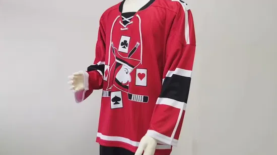 Hochwertige, individuell sublimierte Eishockeybekleidung aus 100 % Polyester